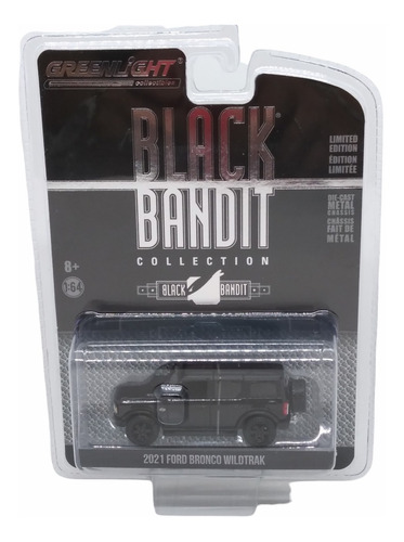 Greenlight Black Bandit 2021 Ford Bronco Wildtrack 1:64