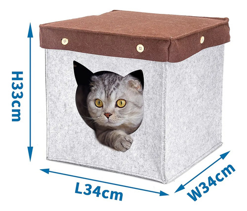 Mascota Casa Semicerrada Cuadrada Camas Para Gatos Grandes Mezclado