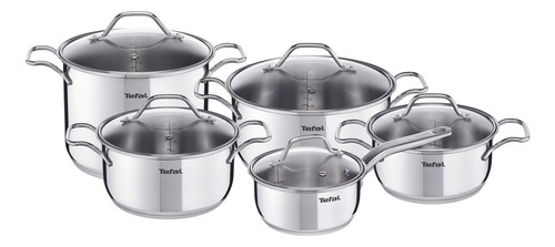 Set 10 Piezas Intuition Tefal Cacerolas de 16 cm, Olla de 18, 20 y 24 cm y Pasta Pot de 22 cm