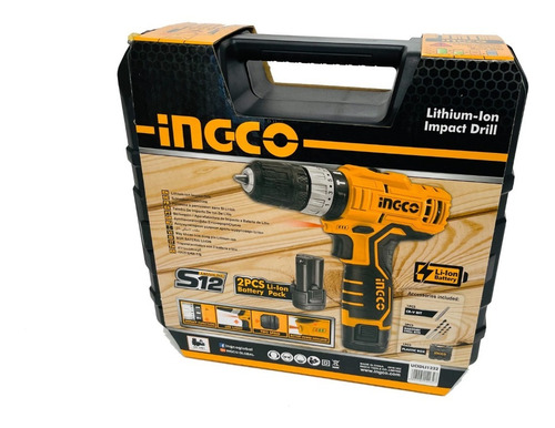 Imagen 4 de 6 de Taladro Impacto Percutor Inalámbrico 12v 2 Baterías Y Brocas