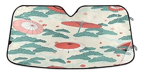 Protector Solar Para Luna Paraguas Japonés Con Diseño De Flo