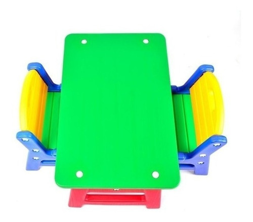 Imagen 3 de 6 de Mesa Infantil Plastico Niños Infantiles Exterior + 2 Sillas