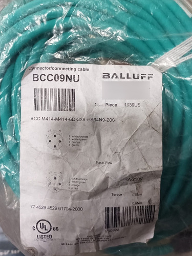 Balluff Bcc09nu, Cable M12, Para Ethernet