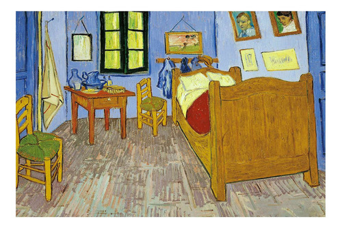 Vinilo 20x30cm Van Gogh Bedroom In Arle Dormitorio Arte