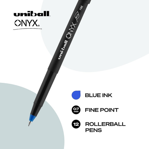 Bolígrafo Uni-ball Onyx Color Negro 0.7 Mm