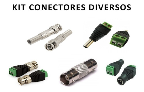 Kit 100 Conectores Bnc, P4( M/f ), Emenda E Bnc Borne C100