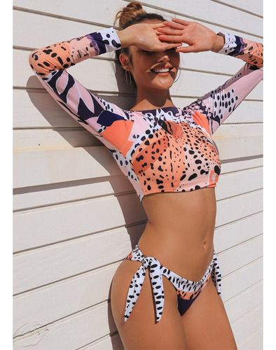 Bañador Surf Mujer Bikini Manga Larga Tige [u]