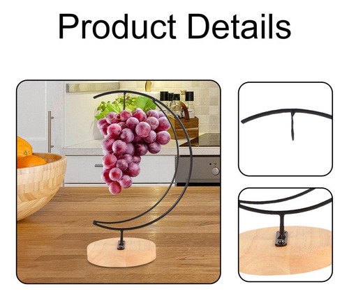 Soporte Para De Plátano, Base De Madera Rústica, Colgador