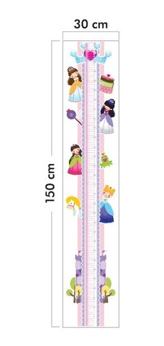 Tallímetro Princesses Decorativo Con Adhesivo 150 Cm Contact