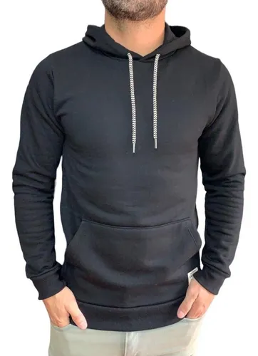 Buzo Canguro Liso Frisa Hombre Slim Fit Algod n Premium