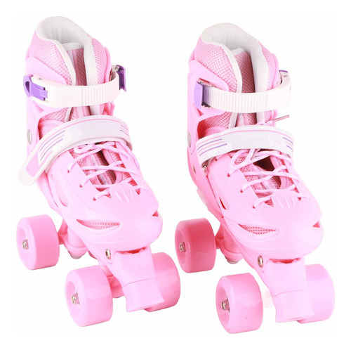 Patines Roller De 4 Ruedas Ajustable Doble Para Mujer