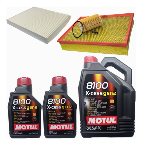 Kit 3 Filtros Para Vw Amarok 2.0 + 7lts Motul Sintetico 5w40