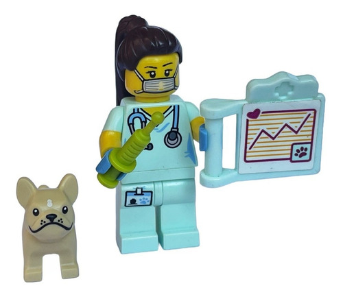 Lego Minifigura Veterinaria Moc 