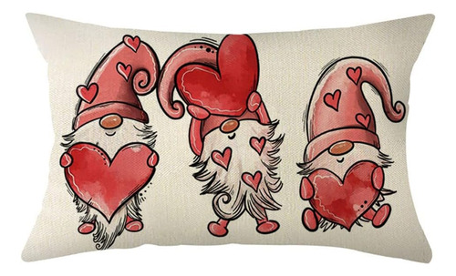 Ogiselestyle Funda De Almohada De Gnomos De Corazón De Amor