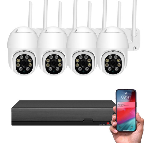 Kit Inalámbrico De Sistema De Cámara De Seguridad Cctv Wifi