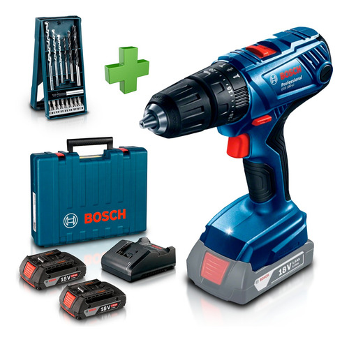 Taladro Percutor Atornillador Bosch Inalámbrico 18v 2 Bateri