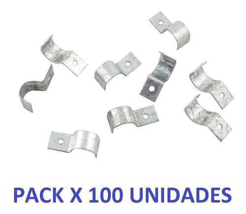 Grampa Chapa Media Omega P/ Caños De 7/8 Pack X 100 Unidades