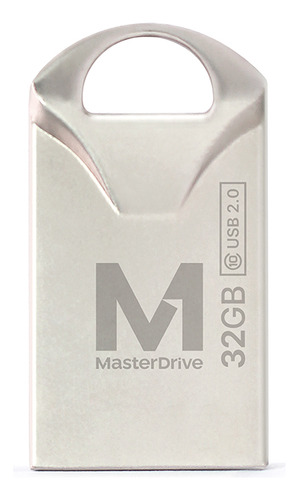 Pendrive 32gb Masterdrive Mini Usb 2.0 Premium class 10 Prateado Logo