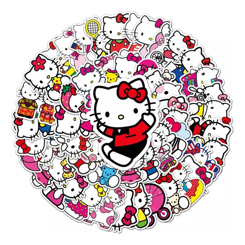 Hello Kitty - Set De 50 Stickers / Calcomanias / Pegatinas