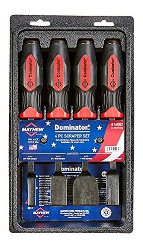 Mayhew 14082 Raspadores Rectos Dominator, Juego De 4 Piezas