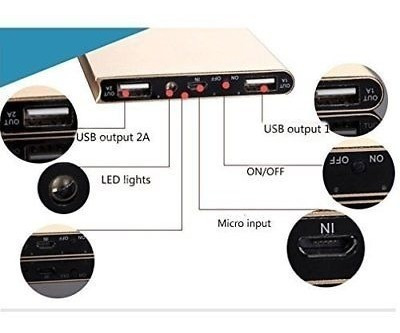 20000mah Universal 2usb Led Móvil Power Bank Batería Cargado