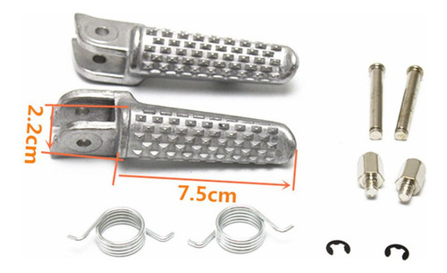 2pcs Reposapiés Laterales De La Motocicleta Reposapiés