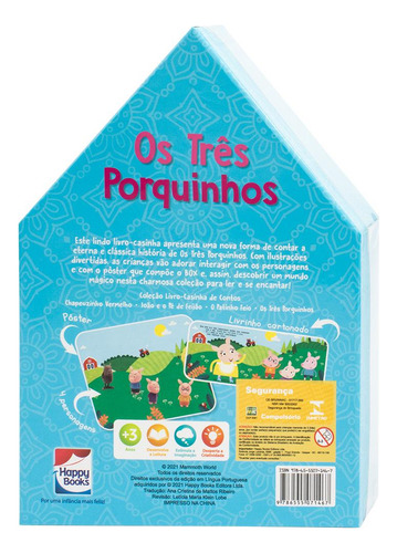 Livro-casinha De Contos: Três Porquinhos, Os, De Mammoth World. Editora Happy Books, Capa Dura Em Português