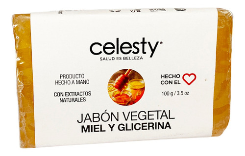 Kit 10 Pzs Jabón Vegetal Miel Y Glicerina100g