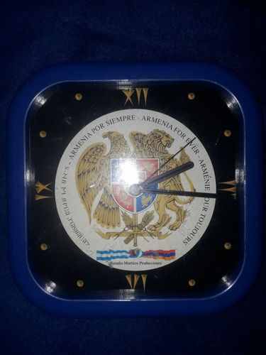 Reloj De Pared Pvc Con Inscripciones De Armenia Y Banderas