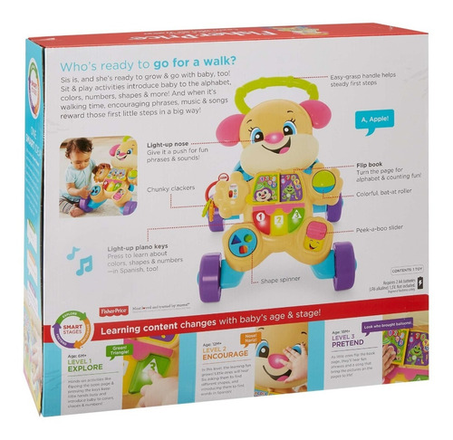 Caminador Fisher Price Andadera Perrita Puppy Sis Envio Ya