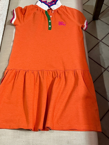 Vestido Naranja Burberry 12 Years