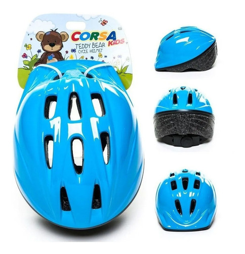 Capacete Infantil Kdzamo Pz-11 Azul M