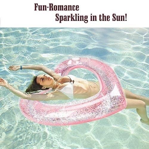 Inflable Corazón Brillos Flotador Salvavidas Alberca 70cms