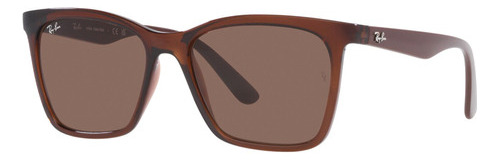 Óculos de sol Ray-Ban RB4372 tamanho GG armação marrom