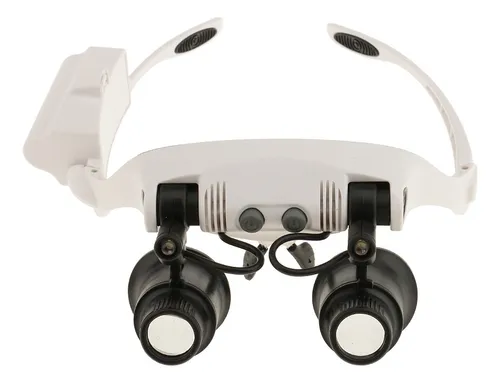Visera De Cabeza De Doble Ojo Lupa Lentes De Luz Led 8
