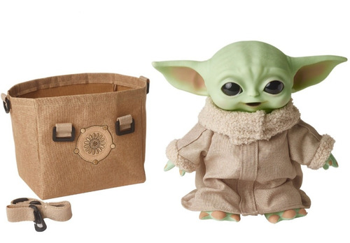 Imagem 3 de 6 de Baby Yoda Com Bag Premium Star Wars Mandaloriano Mattel