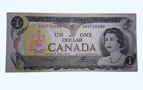 Cédula 1 Dólar Canadense - Mbc++