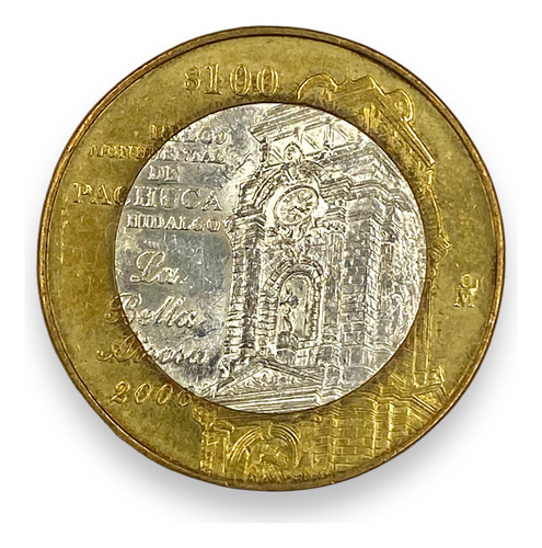 Moneda Bimetalica 100 Pesos Estado D Hidalgo Año 2006 Fase 2 (Usado)