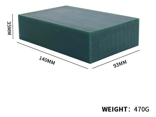 Bloque De Cera Para Tallar Y Moldear Joyeria 1u Verde