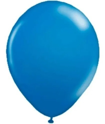 Kit 100 Balão Bexiga N° 9  Liso Azul França/royal   Látex