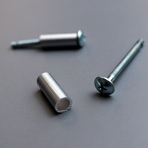 Puxador Móveis Pauma Alumínio Acetinado Com Friso 256mm 240