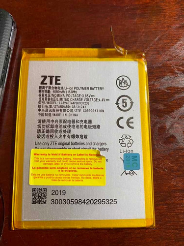 Bateria Zte Z Max Z982 V Ultra Li3940t44p8h937238 4080mahnew