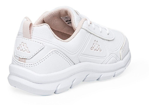 Imagen 3 de 10 de Zapatilla Colegial Kappa Logo 1 Blanco/rosa 5332