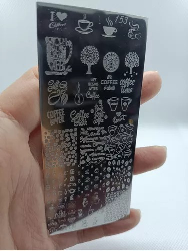 Placas Para Sellos Uñas Cafe