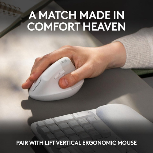 Teclado Logitech Wave Keys Inalámbrico Bluetooth Blanco Esp