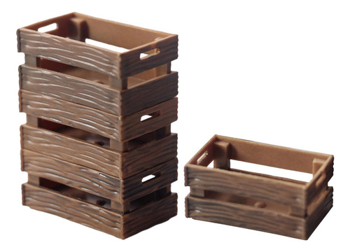 Mini Casa De Muñecas De 4 Piezas, Caja De Madera, Caja De