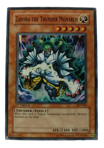 Yugioh! Zaborg The Thunder Monarch Ast-023 1st Edition