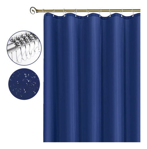 Cortina De Ducha Impermeable Para Lavar, 180 X 180 Cm, Con 1