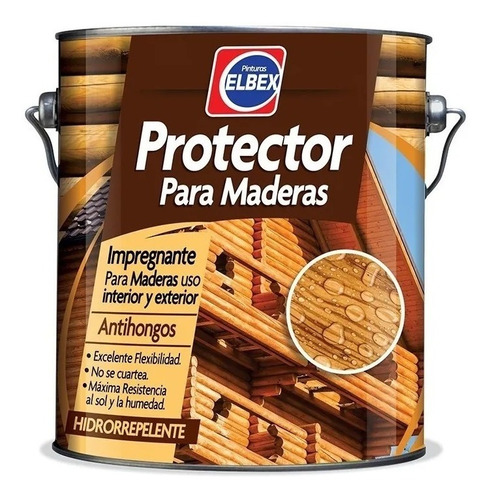 Protector De Madera Elbex 3.6 Lts Colores Ferreteria K37