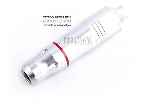 Imagen 10 de 10 de Tattoo Pen 8000 Rpm Japón Rca + Clip + Base + Funda Silver